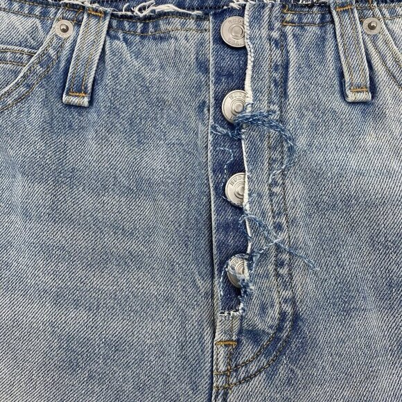 Hudson Denim 26 Distressed Sloane Step Hem Button Fly Light Wash Cutoffs Shorts - Picture 7 of 15